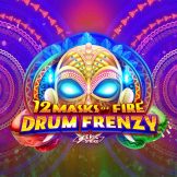 12 Masks of Fire Drum Frenzy Logo