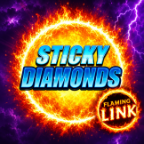 Sticky Diamonds Flaming Link Logo
