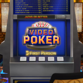 First Person Video Poker - Evolution Logo