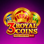 3 Royal Coins Hold and Win Logo