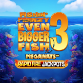 Fishin Frenzy Even Bigger Fish 3 Megaways Rapid Fire Jackpots Logo