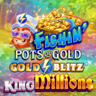 Fishin Pots of Gold Gold Blitz King Millions Logo