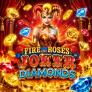 Fire and Roses Joker Diamonds Logo