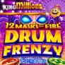 12 Masks of Fire Drum Frenzy King Millions Logo