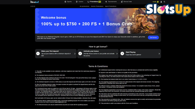 Librabet Willkommensbonus