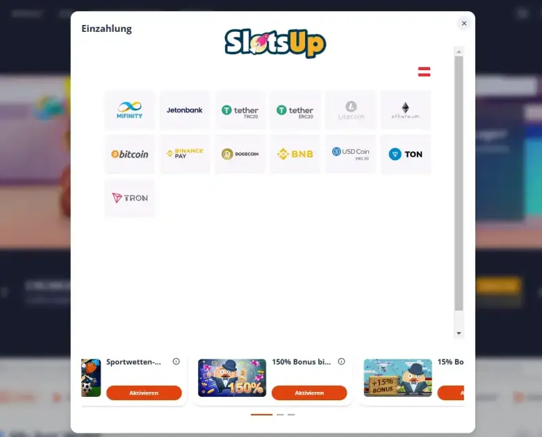 Mr.Bet Online Casino Einzahlungen