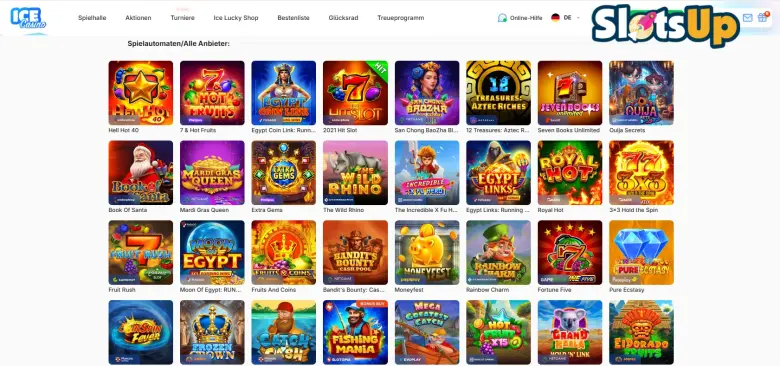 Ice Casino Spielautomaten im Online-Kasino