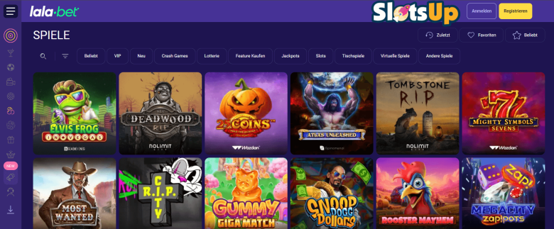 LalaBet Online-Casino-Spiele und Slots