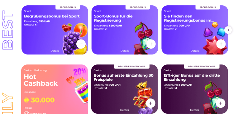 Casino Boni und Aktionen