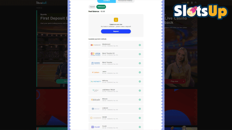 Librabet zurückziehen