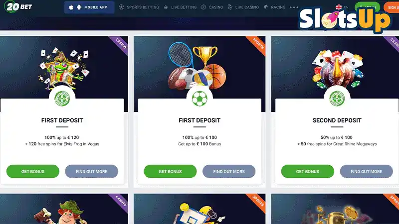 20Bet Werbeaktionen