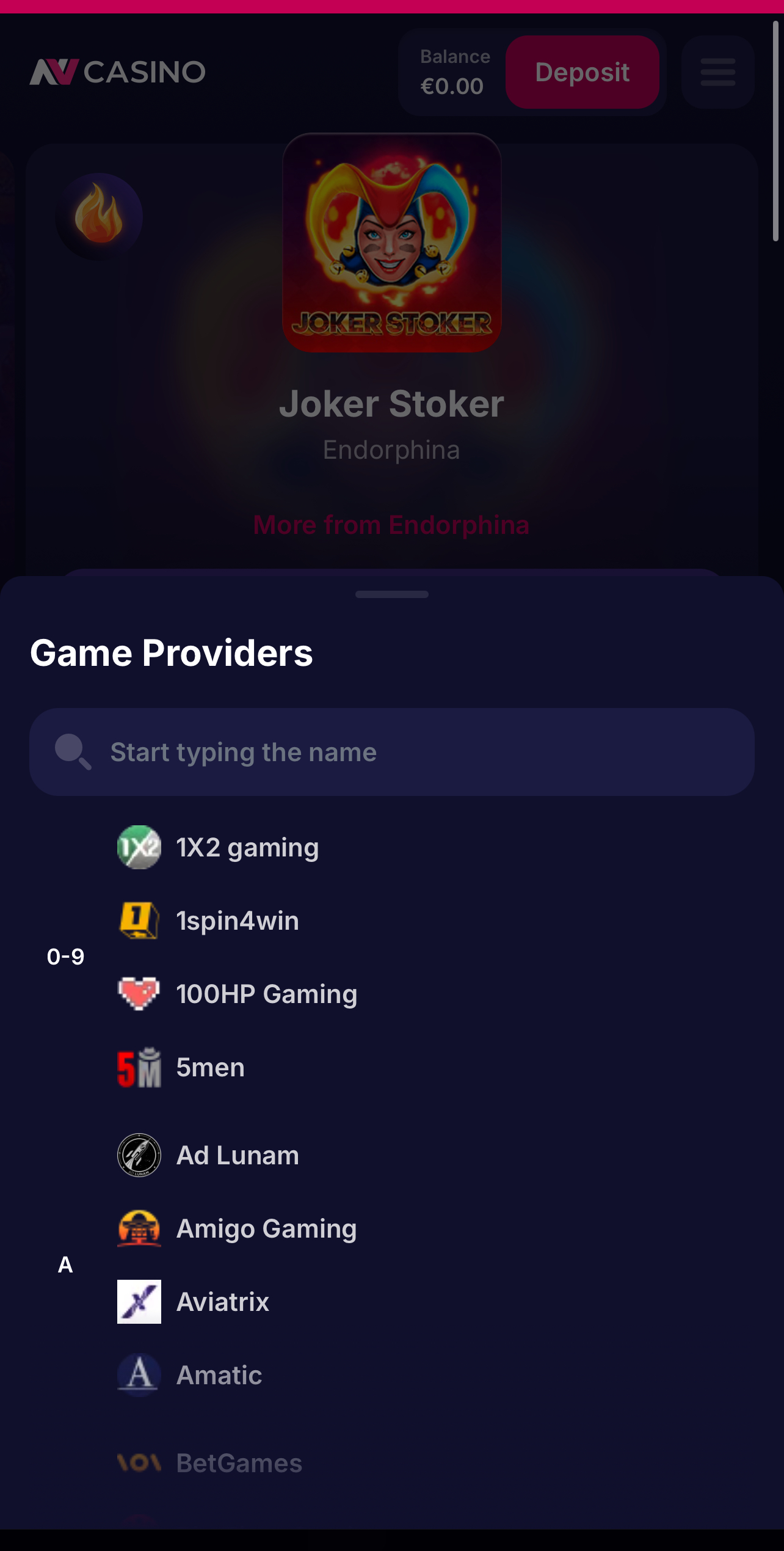 NV Casino Spielanbieter
