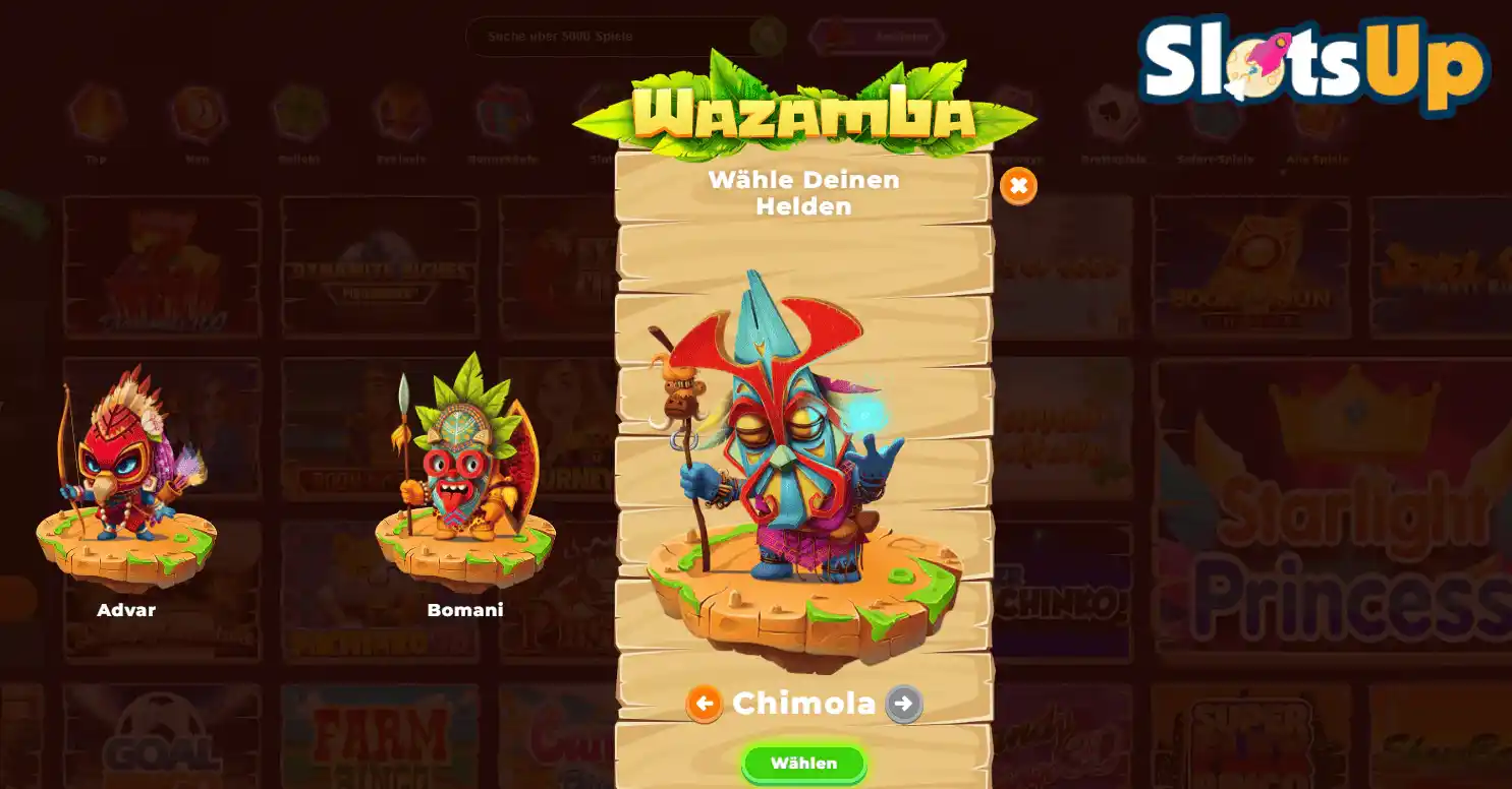 Wazamba Anmeldung 1