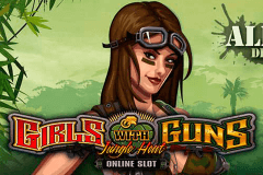 logo girls with guns jungle heat microgaming casino spielautomat 