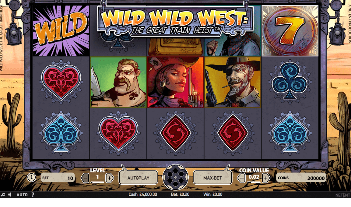 wild wild west the great train heist netent online spielen 